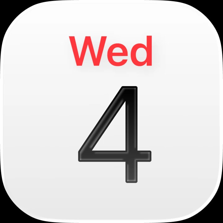 Wednesday the 4th calendar icon